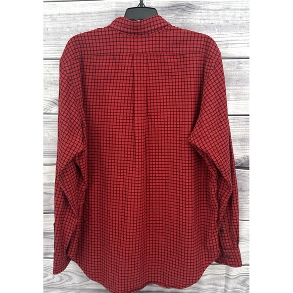 RALPH LAUREN CLASSIC FIT BUTTON FRONT LONG SLEEVE SHIRT‎ Men's Size L RED PLAID - Picture 5 of 5